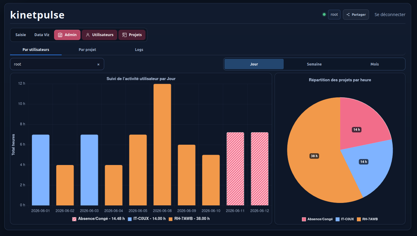 Interface DataViz KinetPulse